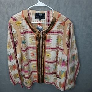 SHARIF COUTURE Native American GEOMETRIC DESIGN Br